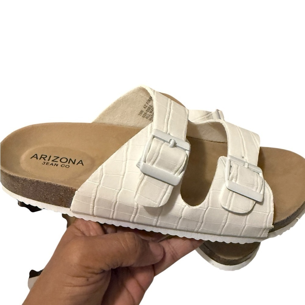 Arizona Jean Company White Sandals with Adjustable Straps - Picture 4 of 13